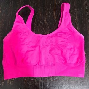 Pink sports bra